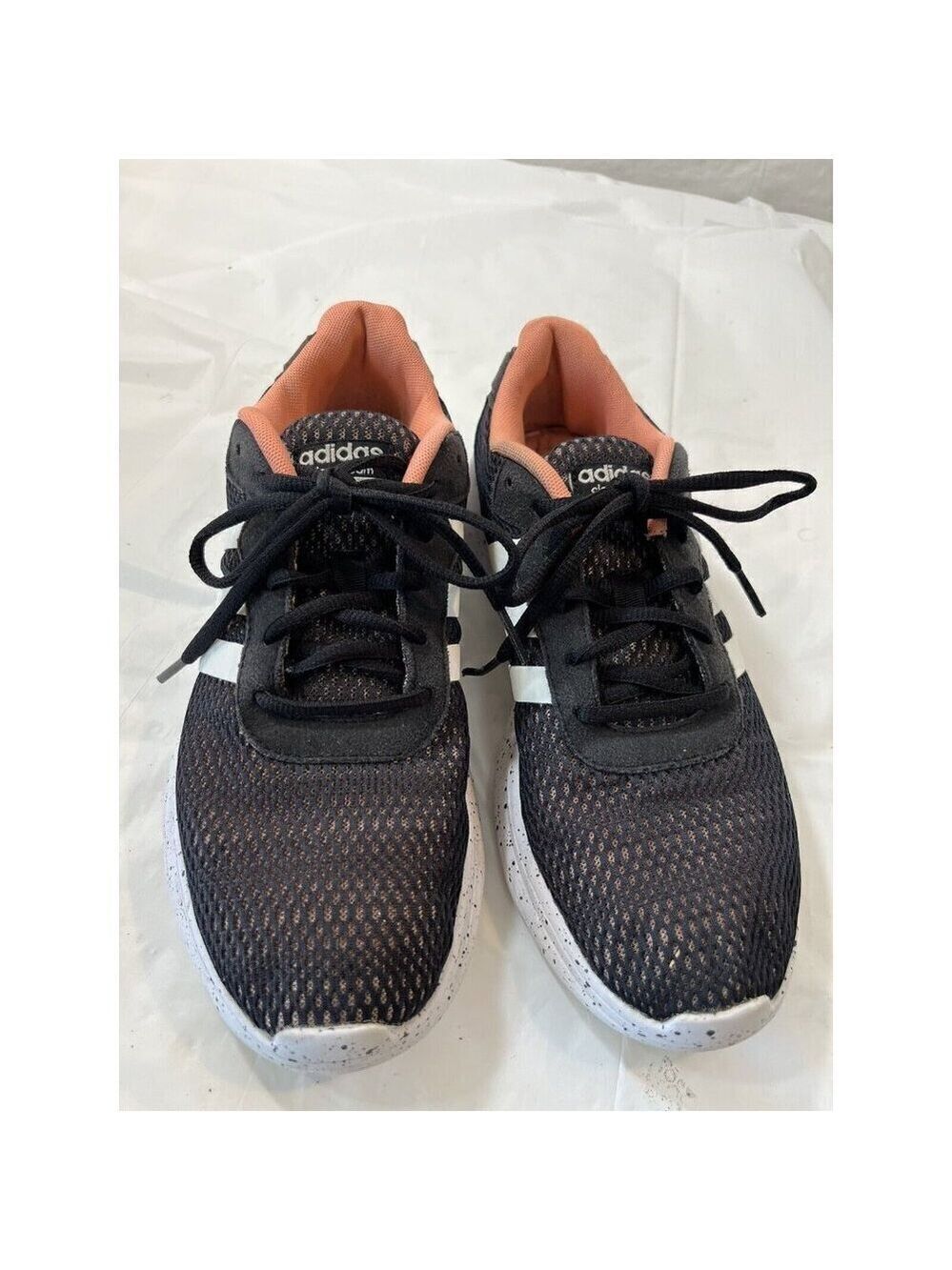 Adidas Neo Cloudfoam Speed W Womens Black/White/Pink Size 8